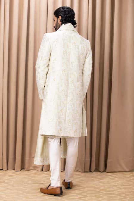 Ankit V Kapoor Zahid Paisley Embroidered Sherwani Set 
