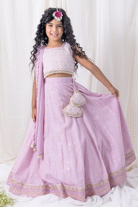 Chotibuti Floral Embroidered Border Lehenga Set 