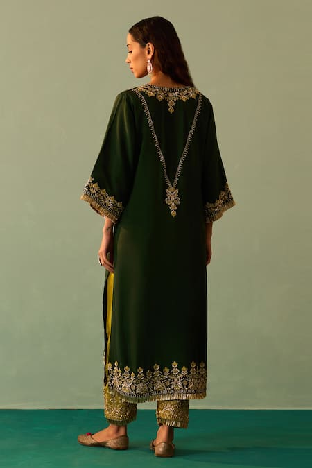 Angad Singh Zardozi Embroidered Choga & Pant Set 