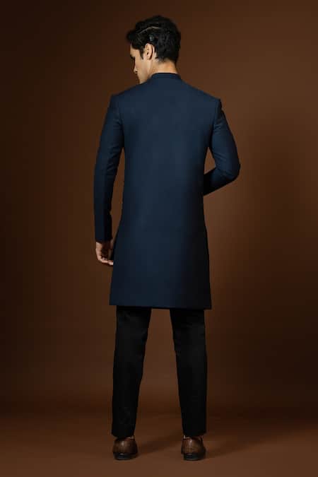 PAARSH Asymmetric Embroidered Achkan Trouser Set 