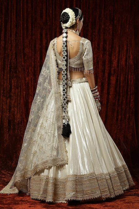 Shikhar Sharma Chandni Gota & Dori Embroidered Bridal Lehenga Set 