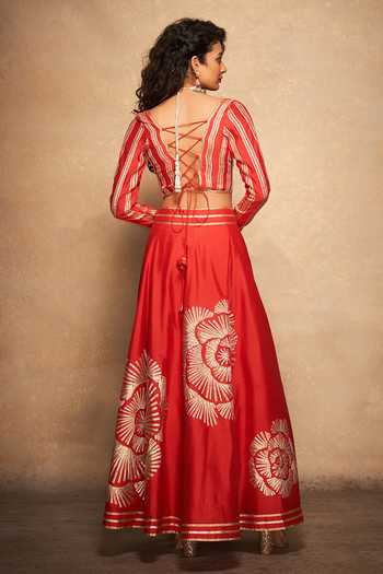 Gulabo By Abu Sandeep Gota Patti Embellished Full Sleeve Blouse 