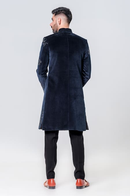 Amrit Dawani Velvet Embellished Sherwani Set 