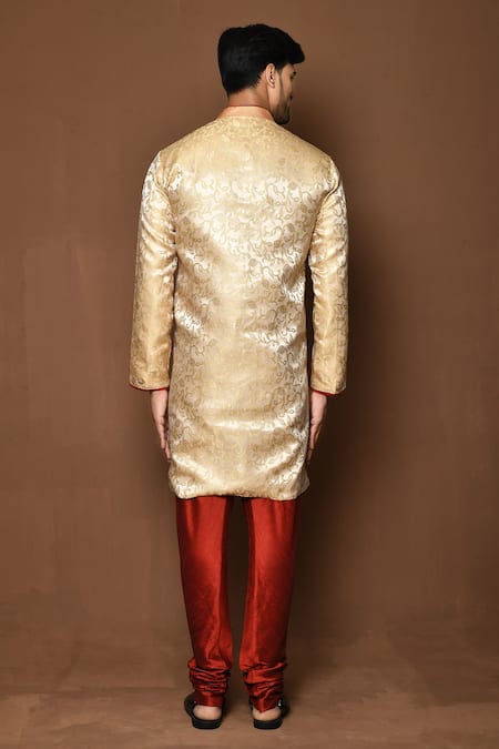 Aryavir Malhotra Blooming Floral Pattern Sherwani With Churidar 