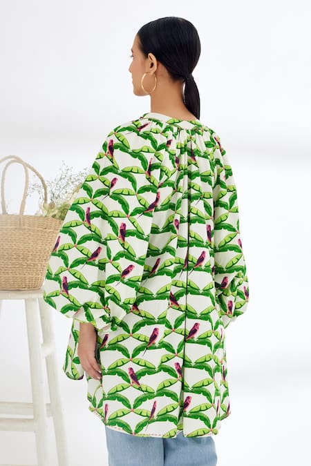 Nikasha Parakeet Print Shirt Dress 