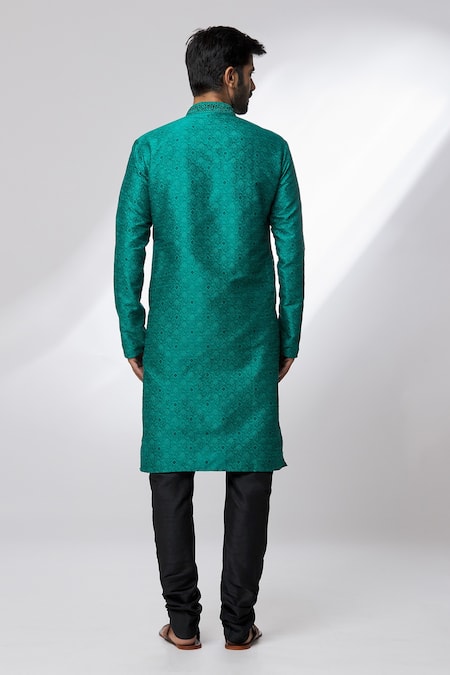 Arihant Rai Sinha Botanical Pattern Woven Kurta 