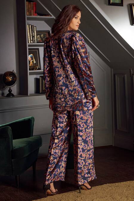 Priyanka Jain Floral Print Blazer & Pant Set