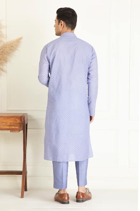 Priyanka Jain Stripe Pattern Jacquard Kurta Set 