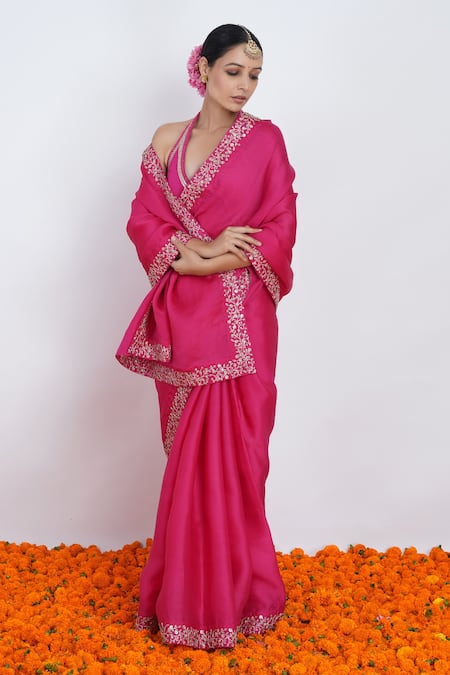 Rashi Jain Gullal Saree With Halter Neck Blouse 