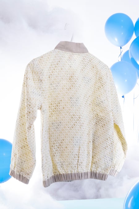 Little Luxury Chevron Pattern Bomber Jacket 