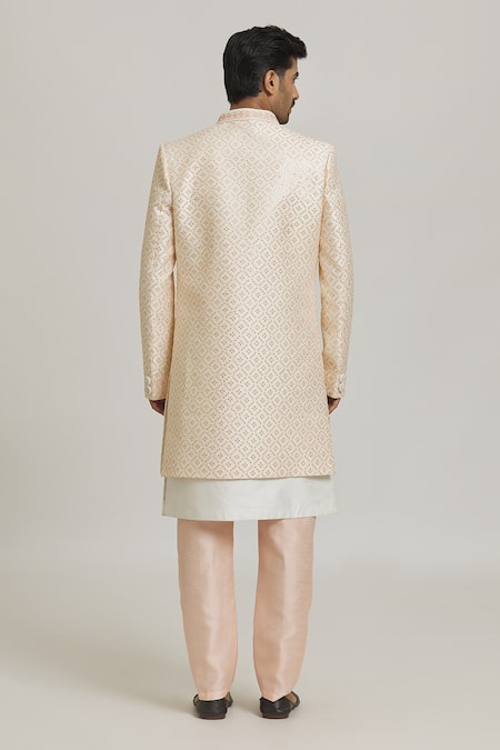 Arihant Rai Sinha Sequin Work Front Open Sherwani Set 