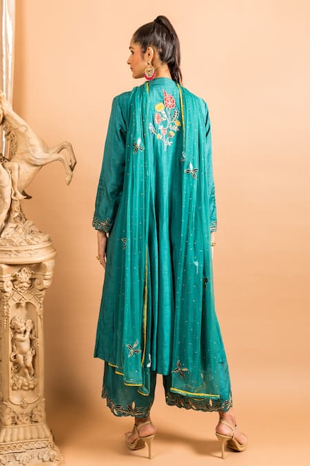 Sunita Nagi Applique Embroidered Kurta Palazzo Set 