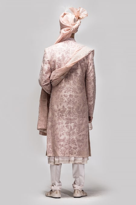 Asuka Dori Embroidered Raw Silk Sherwani Set 