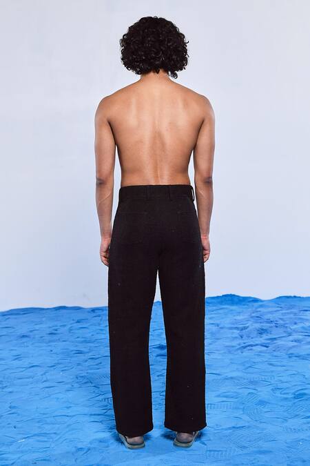 Shop Triune Black Handloom Cotton Printed Digital Dark Desire Pant at Aza Fashions Shop_Triune_Black Handloom Cotton Printed Digital Dark Desire Pant_at_Aza_Fashions