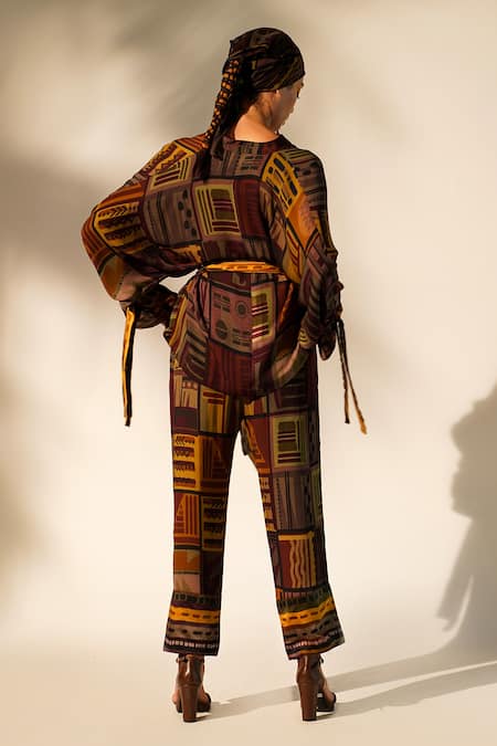 Nikita Mhaisalkar Abstract Print Top & Pant Set 