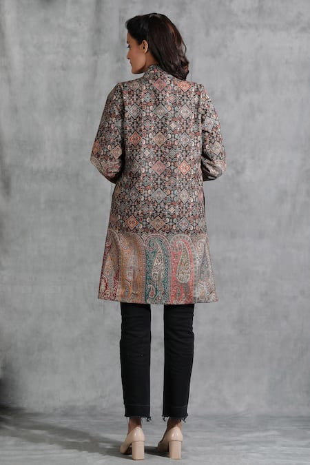 Dusala Handwoven Pashmina Long Jacket 