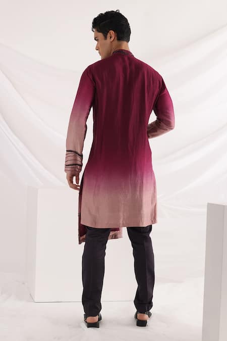 Smriti By Anju Agarwal Abstract Embroidered Kurta Set 