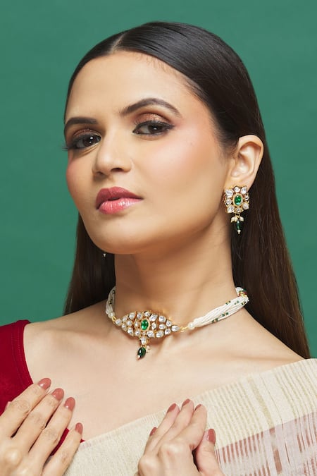 Our Purple Studio Kundan Studded Choker Set 