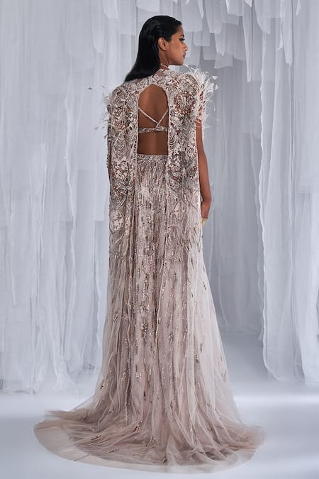 Dolly J Amethyst Embroidered Skirt & Jacket Set 