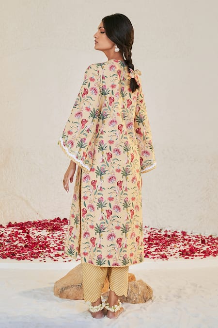 Sage Saga Mahgul Floret Print Kurta For Kids