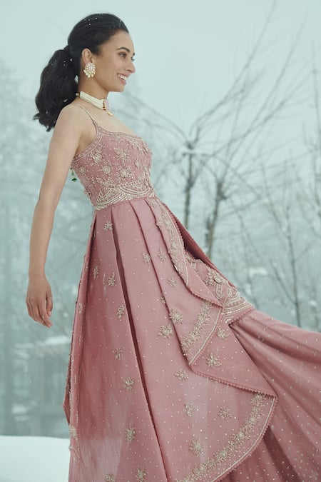 Sahil Kochhar Aatifa Draped Embroidered Kurta & Sharara Set 