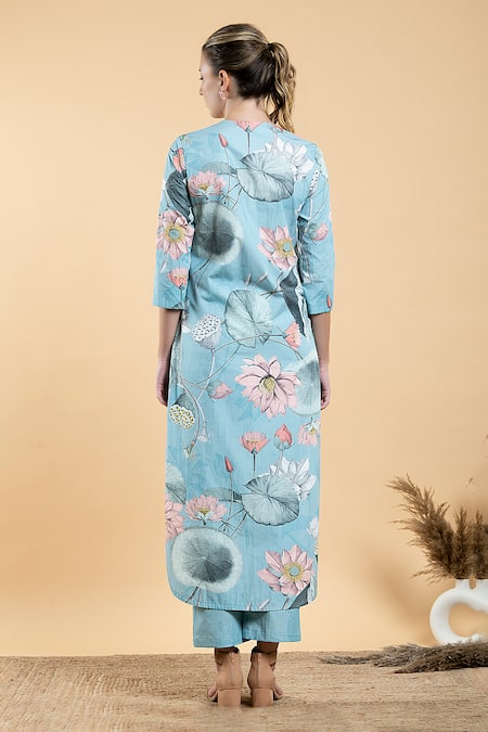 Divi By Sonal Khandelwal Nelumbo Printed Straight Fit Tunic & Pant Set 