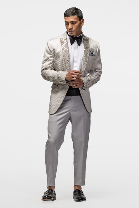 Asuka Chevron Pattern Blazer Set 