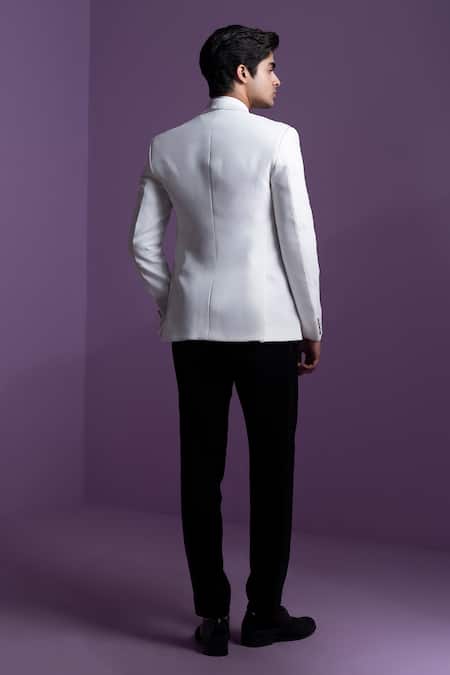 Contrast By Parth Bead Embroidered Tuxedo Set 