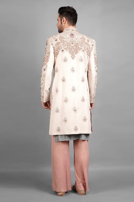 Soniya G Thread Embroidered Sherwani Set 