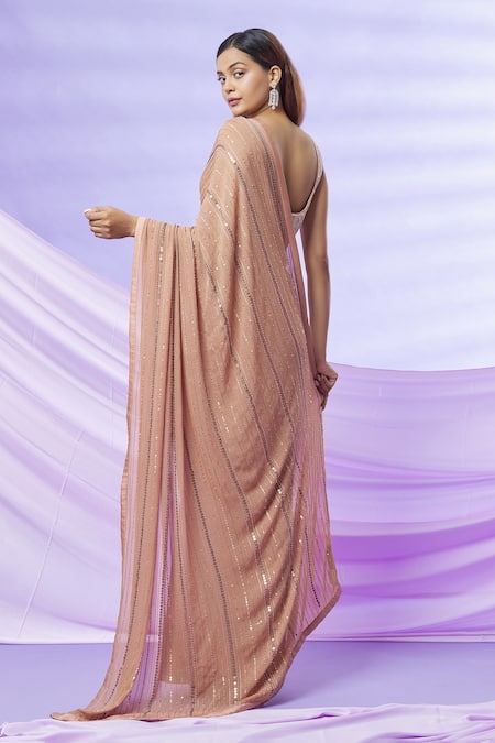 Shop Yoshita Couture Beige Satin, Shantoon, Bag- , Blouse - Karina Embroidered at Aza Fashions Shop_Yoshita Couture_Beige Satin, Shantoon, Bag- , Blouse - Karina Embroidered _at_Aza_Fashions