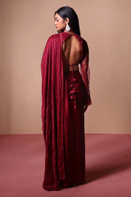 Soha By Harleen And Sona Crystal Embroidered Blouse & Pre-Stitched Saree 