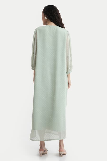 House Of Thl Rosie Embellished Sleeved Dress 