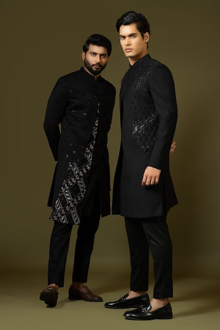 PAARSH Zardozi Embroidered Achkan Trouser Set 