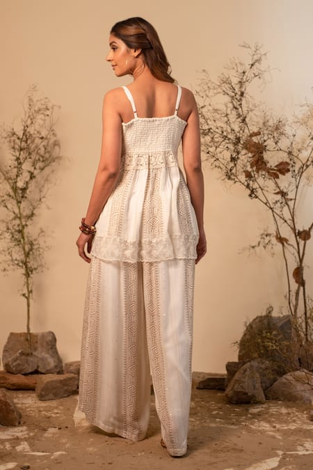 Label Reyya Geometric Print Top & Pant Set 