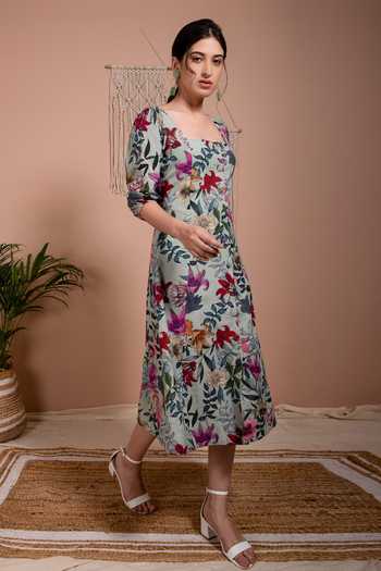 Aroop Shop India Leah Floral Print Dress 