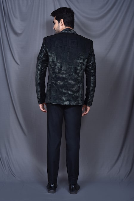Arihant Rai Sinha Geometric Print Suit Pant Set 