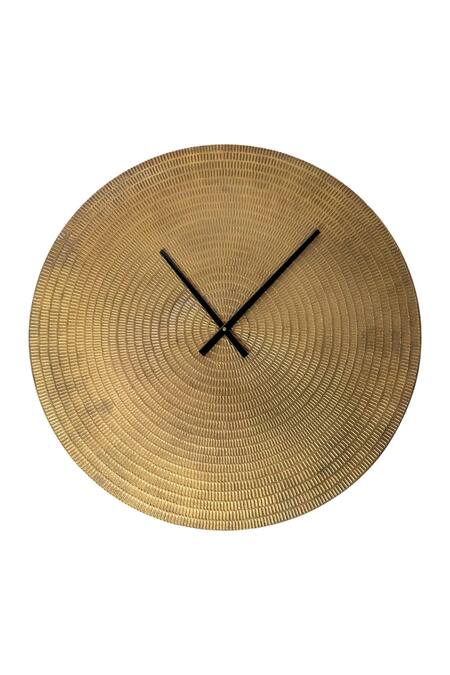 Shop Logam Gold Aluminium Riley Wall Clock at Aza Fashions Shop_Logam_Gold Aluminium Riley Wall Clock_at_Aza_Fashions