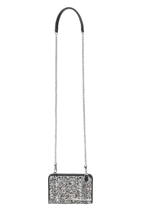 Shop The Leather Garden Black Scilla Leather Embellished Wallet at Aza Fashions Shop_The Leather Garden_Black Scilla Leather Embellished Wallet _at_Aza_Fashions