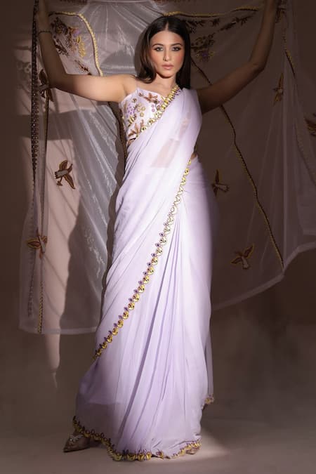 Sanchi Juneja Saree Set With Cape 