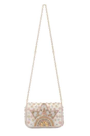 Shop Fuchsia by aashaka mehta White Embroidery, Sequins Star Is Born Clutch at Aza Fashions Shop_Fuchsia by aashaka mehta_White Embroidery, Sequins Star Is Born Clutch _at_Aza_Fashions