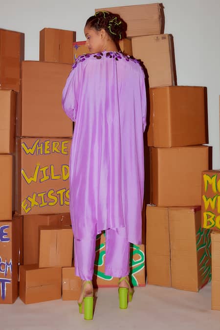 Nirmooha Sequin Embroidered Yoke Kurta & Pant Set 