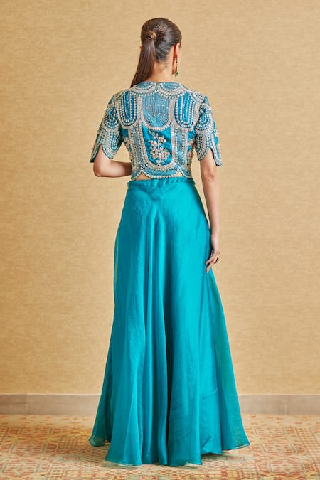 Osaa By Adarsh Embroidered Top & Skirt Set 