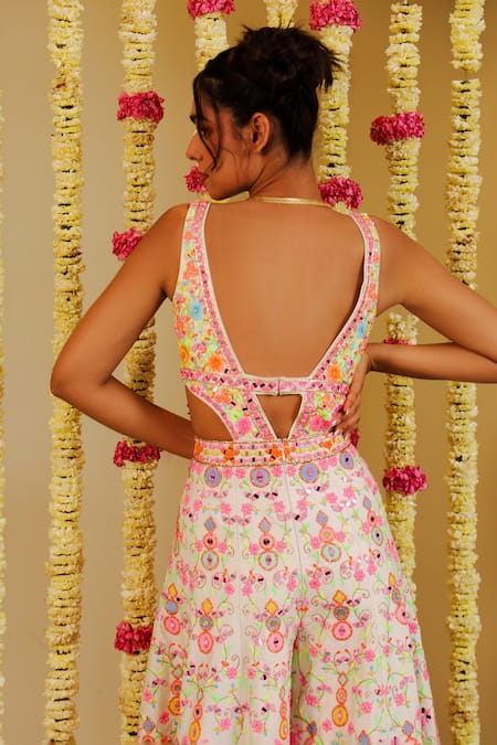 Rajbinder Chahal Cut Out Detailing Embellished Jumpsuit 