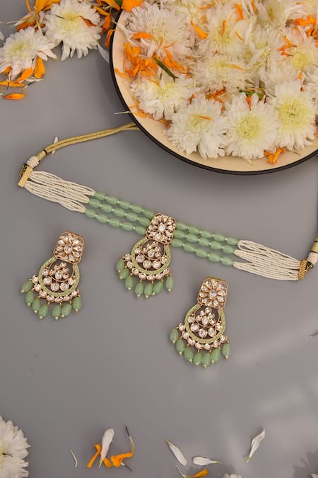 Swabhimann Multi-Layered Bead Choker Set 