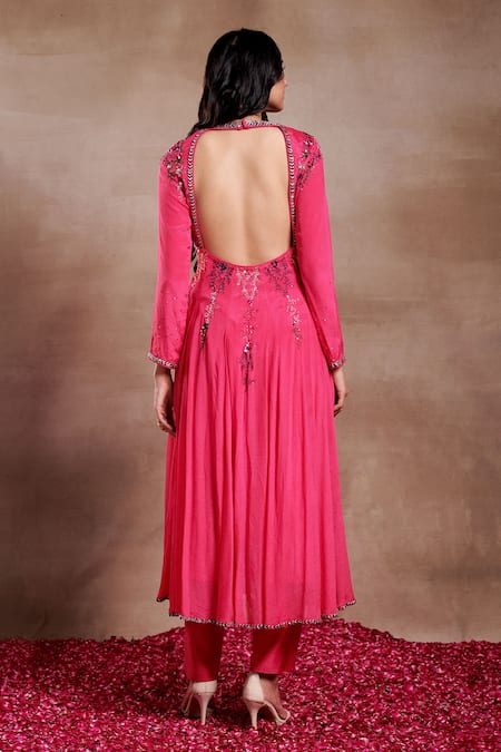 SHASHA GABA Rhapsody Chanderi Anarkali Set 