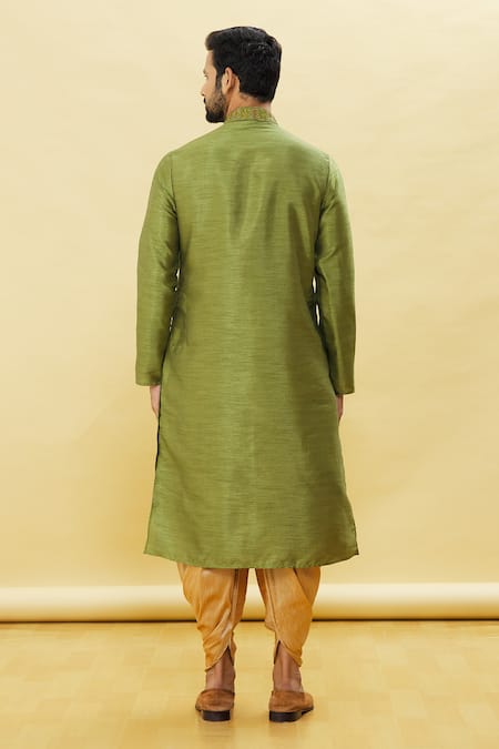 Arihant Rai Sinha Embroidered Floral Placket Kurta Patiala Set 