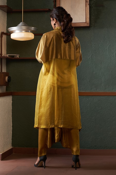 Bodhi Tree Flared Jacket & Draped Pant Set 