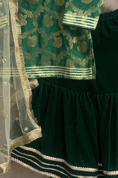 The Plum Bum Printed Kurta & Sharara Set 