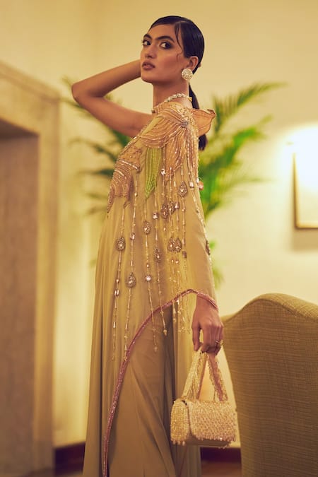Moledro Nehar One Shoulder Kaftan 