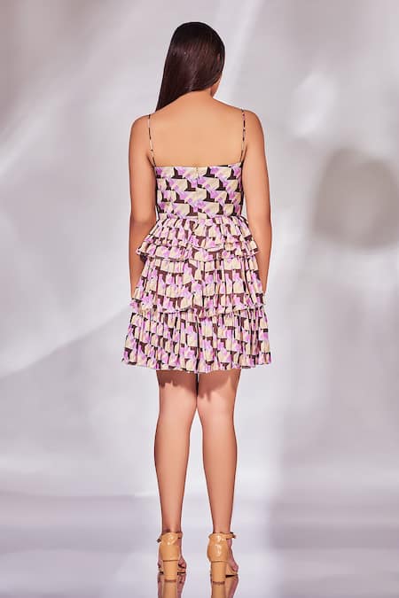 Senren By Eshana Raut Tiered Frill Dress 